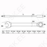 Ratchet Combination Wrench | 8 mm