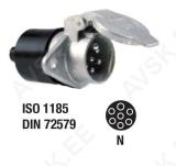 PISTIKUPESA 7-KL. ALUM. 24V "N" KRUVI