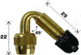 VENTIILIPIKENDUS. PAINUT. NURK45. P22/29MM. METALL. PLASTIKKORK