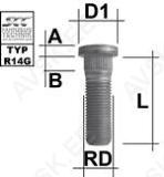 Tikkpolt tp14x1.50/41/14.65 (p55/41. d14.65) m1415re50p