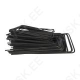 Metal U-shaped fixing pegs for crop cover, 15x7.7x15 cm, 100 pcs