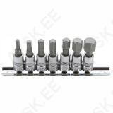 Bit Socket Set | 6.3 mm (1/4") Drive | internal Hexagon 4 - 12 mm | 7 pcs.