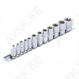 Socket Set, E-Type | 6.3 mm (1/4") / 10 mm (3/8") Drive | E4 - E20 | 12 pcs.