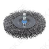 Steel Wire Wheel Brush Ø100x16mm Hexagon shank A/F 6.35 mm (¼")