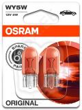 12v t10 pirn 5w w2.1x9.5d wy5w kollane original blister 2tk osram