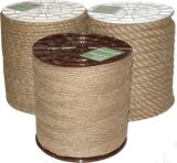 Шнур льняной кручёный 3-прядный Ø8mm 200m катушке, разрывная нагрузка 240kg