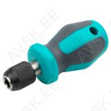 Hand Screwdriver With Bit Socket, Short 90 mm