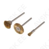 Brass Wire Mini Brush Set, 3 pcs. shank 2.35 mm