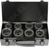 8-OS. 1" LÖÖKPADRUNID 6-KANT. METALLKOHVRIS 24-41MM JBM*