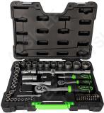 74-OS. 1/2"+1/4" PADRUNITE+OTSIKUTE KOMPLEKT 4-32MM. 12-KANT. CHROME JBM