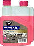K2 2T STROKE OIL 2T MOOTORIÕLI PUNANE 500ML (POOLSÜNT.)