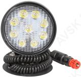 Töötuli 9-led 27w 1450lm. "spot" 10-30v ip68 magnetalus. sig.süütaja jbm