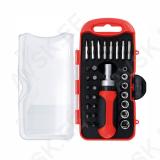 Bit / Socket Set | with Ratchet Spinner Handle for Bits, reversible | 30 pcs.