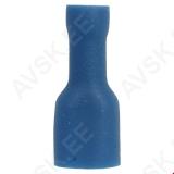 Juhtmeotsik lapik "ema" kaetud sinine 6.35x0.8mm 50tk