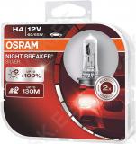 12v h4 pirn 60/55w p43t night breaker silver +100% hcb 2tk osram