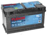 TUDOR 75AH 730A 315X175X175 EFB Start/Stop