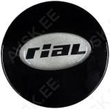 Rial kapsel n281. must/hõbedane logo. 62.4-48-2.5 mm