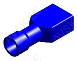 JUHTMEOTSIK LAPIK "EMA" KAETUD SININE 6.3X0.8MM 100TK M+