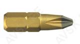 Screwdriver bit, Isogrip, TiN coated, 25mm, PZ1