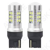 LED CANBUS 3030 24SMD 12V/24V T20 Valge