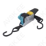 Ratchet Tie-Down with Hook and Rolling-Up Mechanism