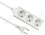 KONTORI PIKENDUSJUHE 3 PESA 3M 2X1.0MM2 (MAANDUSETA) VALGE ELGOTECH