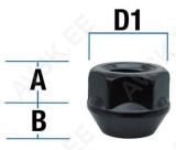 MUTTER M14X1.25/16/19 (AVATUD. P16. CH19) MUST. 1TK