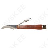 Mushroom Picker’s Knife, Foldable, Measured with Brush