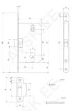 Lock case, Apecs 5300, P-GM, Matte gold