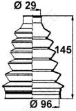 Veovõlli tolmukate 29 x 96 x 145