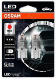 12v t20 led pirn 1.5w w3x16q w21/5w punane premium blister 2tk osram