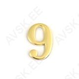 Uksenumber Nr.9 kuldne 45mm