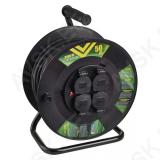 Rubber Extension Cord Reel – 4 sockets, 50m, 1,5mm²