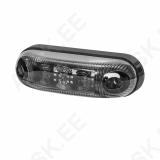 LD410 "GRAPHITE" KÜLJETULI LED PUNANE TUMEDA KLAASIGA 82X24X29MM 12/24V IP68