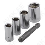 Padrunvõtmete 1/4" komplekt trellile 5 osa