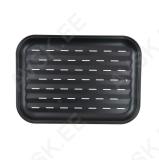 Steel tray for grilling, with non-stick coating, dim.: 34 x 24 x 2,5 cm