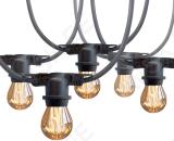 230V AIA/PEOVALGUSTI "MIMOSA" 20M JÄTKATAV MUST 20XE27 MAX 2300W IP44 A++ KOBI