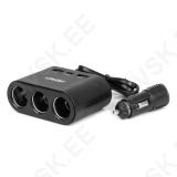 Sigaretisüütaja hargmik 3-auguga 2x USB A 1x USB C 12/24V 120W 70cm Amio