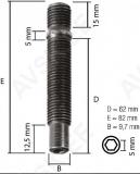 TIKKPOLT TP12X1.5/80 (P80) PRA82CH5 TOPELTKEERMEGA