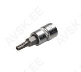1/4" Bit Socket, T-STAR, tamperproof, T10