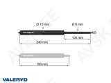 Gaasivedru Arctic L = 240 mm, L kokkusurutud = 150 mm, 75N, Ø15/6 mm, M5