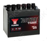 12V 26Ah 250A Yuasa Garden aku 26Ah 187x127x181 -/+