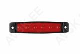 KÜLJETULI PUNANE. PIKK. 6-LED 96X20X6.4MM 24V 560.07