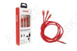 3in1 laadija Apple USB-C micro-USB 1.2m 3.1A