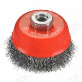 Cup Brush D80 thread M14x2,0 crimped steel wire 0,30 T25 OSBORN / PET box