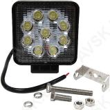 Töötuli lülitiga 9 led 27w 10-30v 2000lm 110x128x55mm kirgas klaas