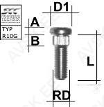 Tikkpolt tp12x1.50/33/14.3 (p47. d14.3) m1215re42t