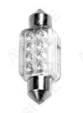 Lambipirn, festoon, led, 13x35mm, valge