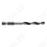 Puidupuur 6mm / 1/4" sabaga