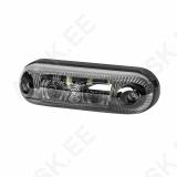 LD370 "GRAPHITE" KÜLJETULI LED VALGE TUMEDA KLAASIGA 12/24V 82X24MM